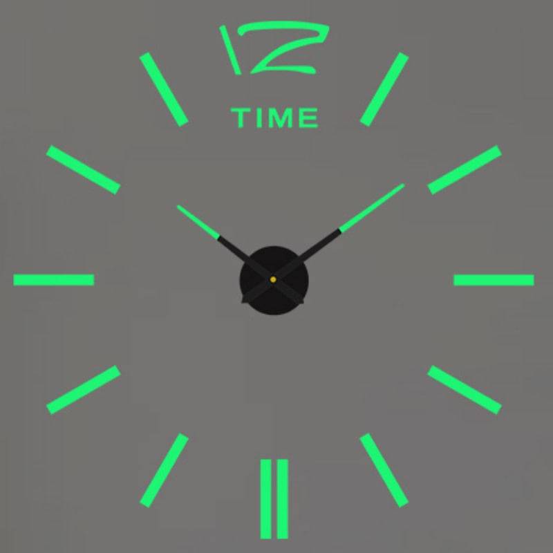 Modern Design Large Wall Clock 3D DIY Quartz Clocks Fashion Watches Acrylic Mirror Stickers Living Room - TheWellBeing4All