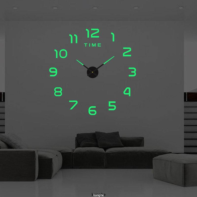Modern Design Large Wall Clock 3D DIY Quartz Clocks Fashion Watches Acrylic Mirror Stickers Living Room - TheWellBeing4All