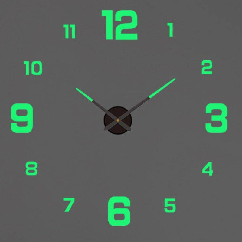 Modern Design Large Wall Clock 3D DIY Quartz Clocks Fashion Watches Acrylic Mirror Stickers Living Room - TheWellBeing4All