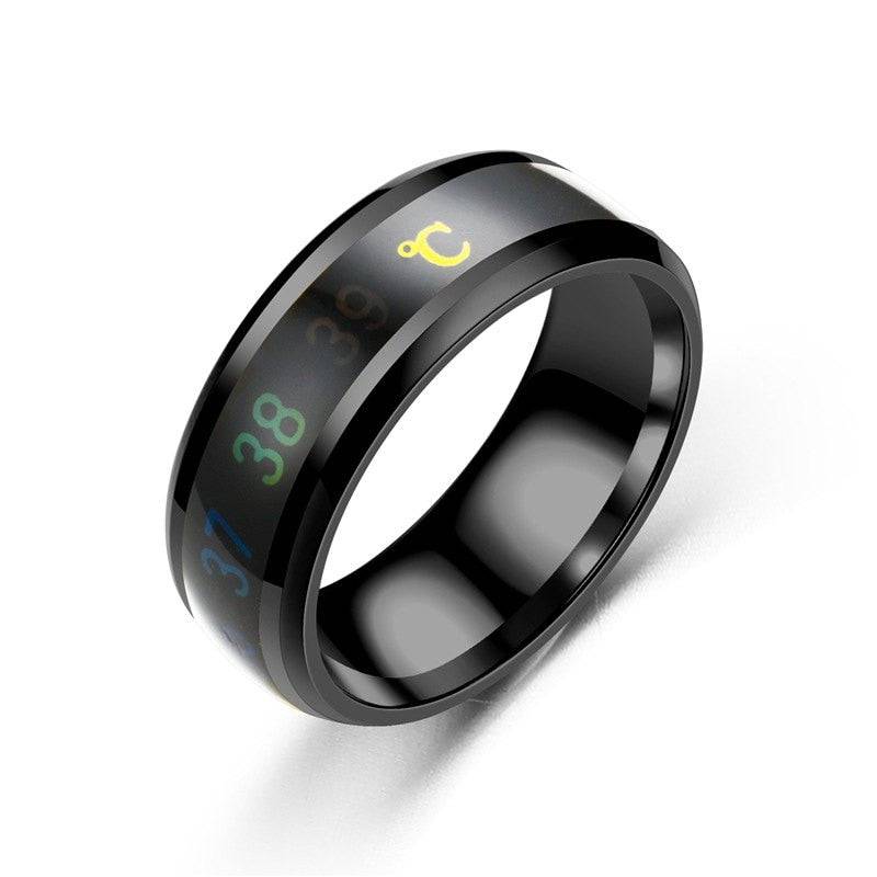 Temperature Ring Titanium Steel Mood Emotion Feeling Intelligent Temperature Sensitive Rings for Women Men Waterproof Jewelry - TheWellBeing4All