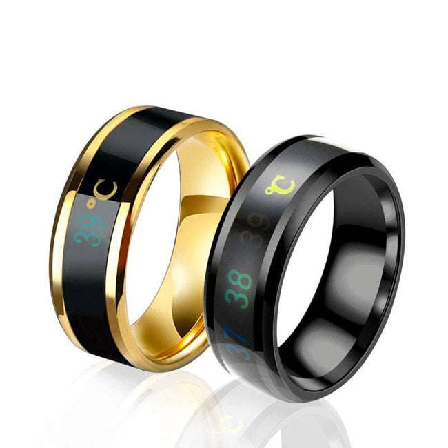 Temperature Ring Titanium Steel Mood Emotion Feeling Intelligent Temperature Sensitive Rings for Women Men Waterproof Jewelry - TheWellBeing4All