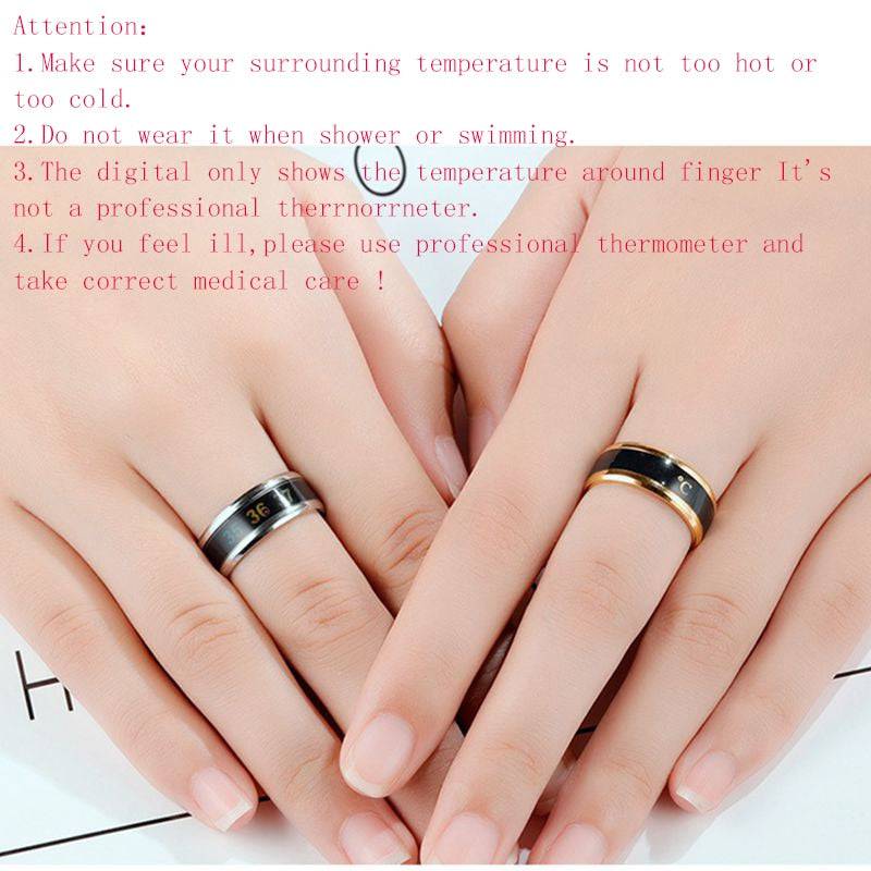 Temperature Ring Titanium Steel Mood Emotion Feeling Intelligent Temperature Sensitive Rings for Women Men Waterproof Jewelry - TheWellBeing4All