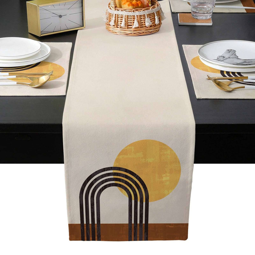Abstract Art Table Runner Luxury Set Decoration Runner Coffee Table - TheWellBeing4All