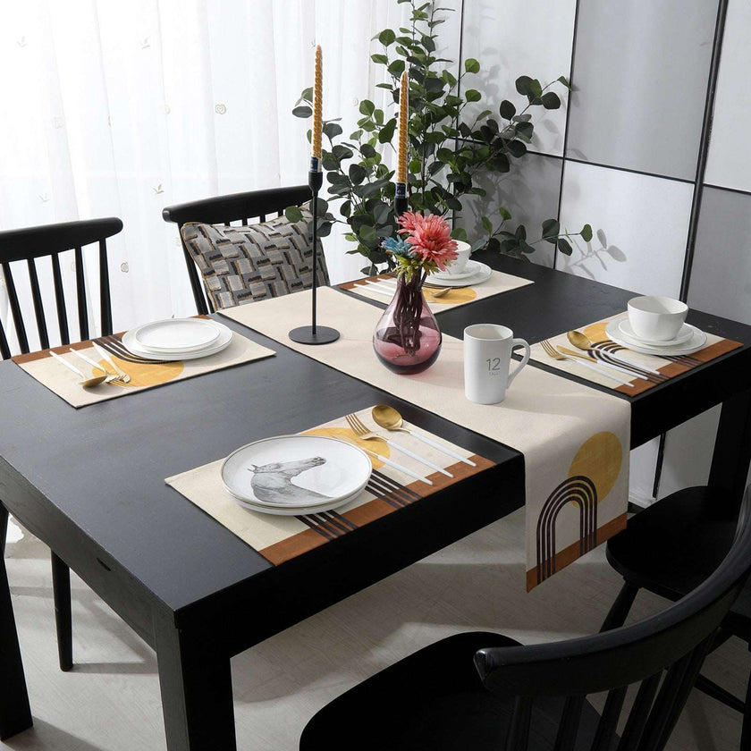 Abstract Art Table Runner Luxury Set Decoration Runner Coffee Table - TheWellBeing4All