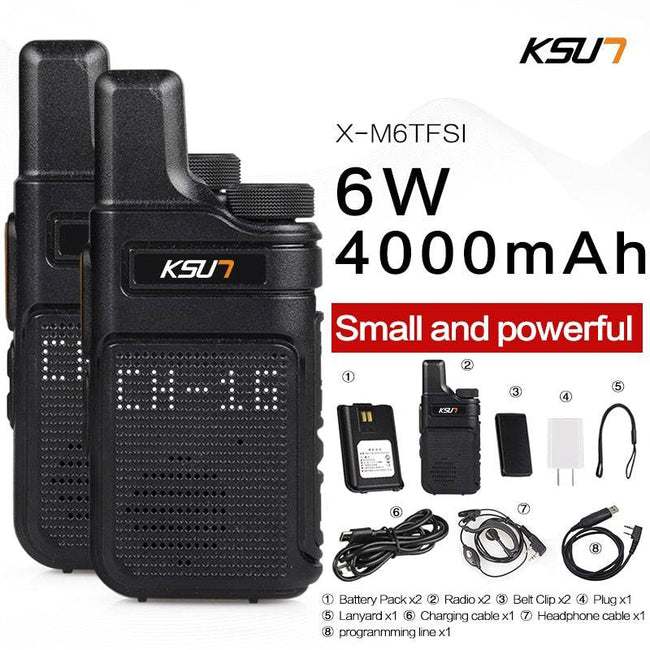 Walkie Talkie Portable Mini Communication Radio Profesional Talkie Walkies Two Way Radio Transceiver KSUT M6 Quality - TheWellBeing4All