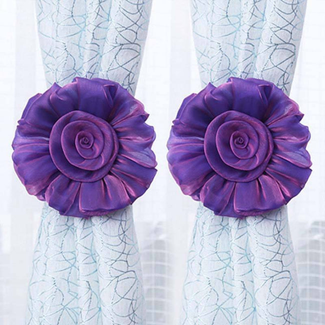 European Peony Flower Curtain Tieback Strap Curtain Holder Peony Flower Curtain Clip-on Tie Backs Curtain - TheWellBeing4All