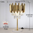 Luxury Modern Crystal Gold Stand Floor Lamp LED For Bedroom Living Room Indoor Home Light Fixtures - TheWellBeing4All