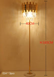 Luxury Modern Crystal Gold Stand Floor Lamp LED For Bedroom Living Room Indoor Home Light Fixtures - TheWellBeing4All