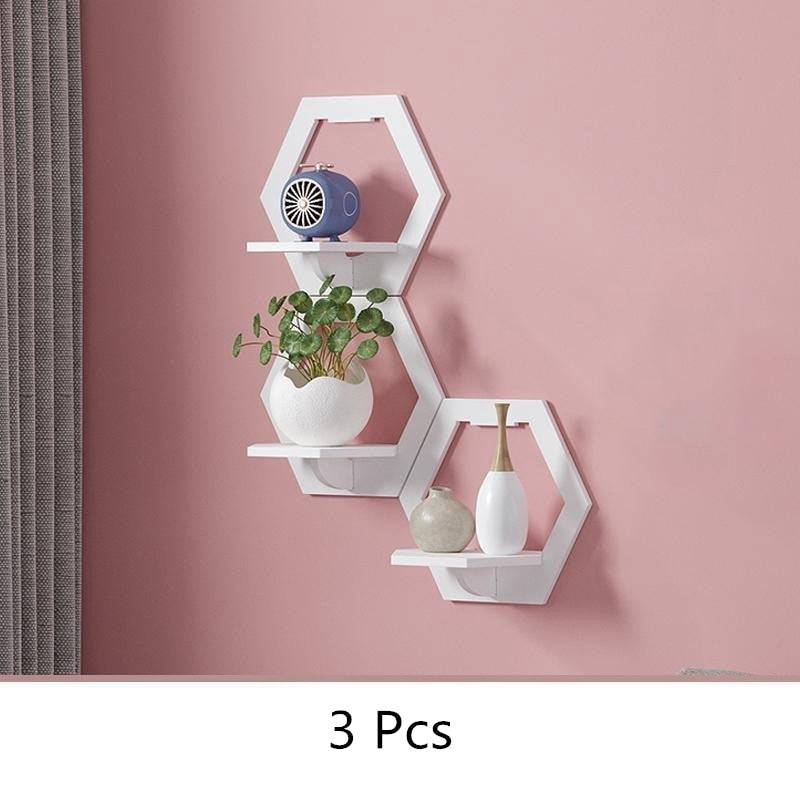 life Tree Bedroom Shelves Wall-mounted Cosmetic Storage Rack Girly Heart Room Decoration Wall Shelf living room free punching - TheWellBeing4All