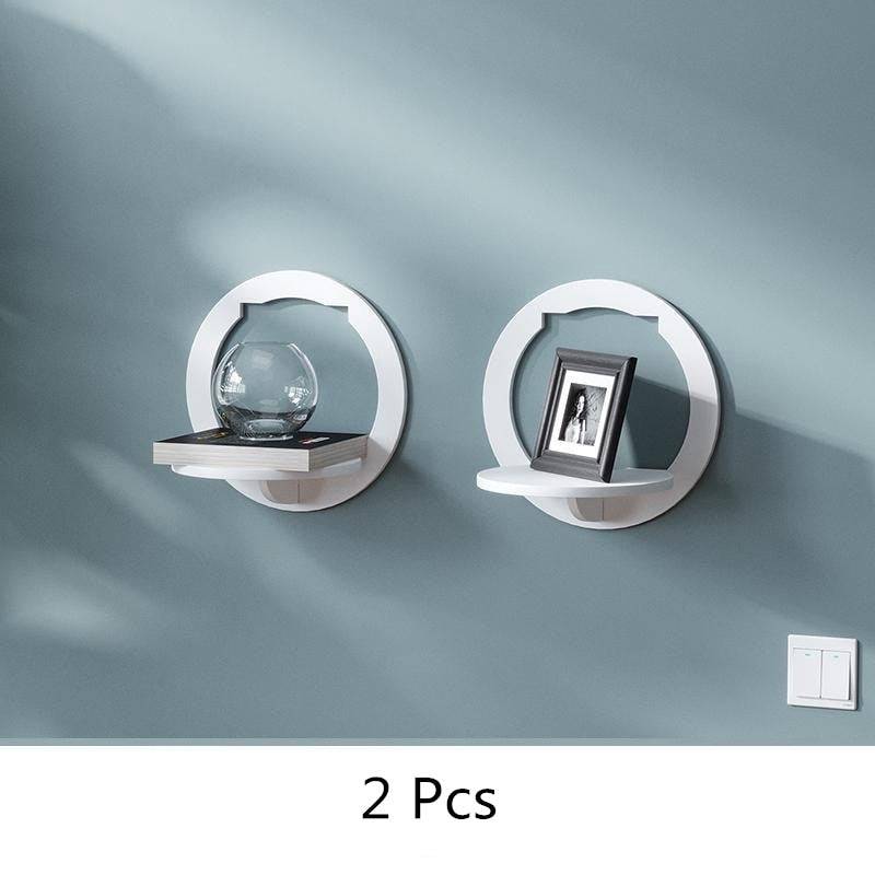 life Tree Bedroom Shelves Wall-mounted Cosmetic Storage Rack Girly Heart Room Decoration Wall Shelf living room free punching - TheWellBeing4All