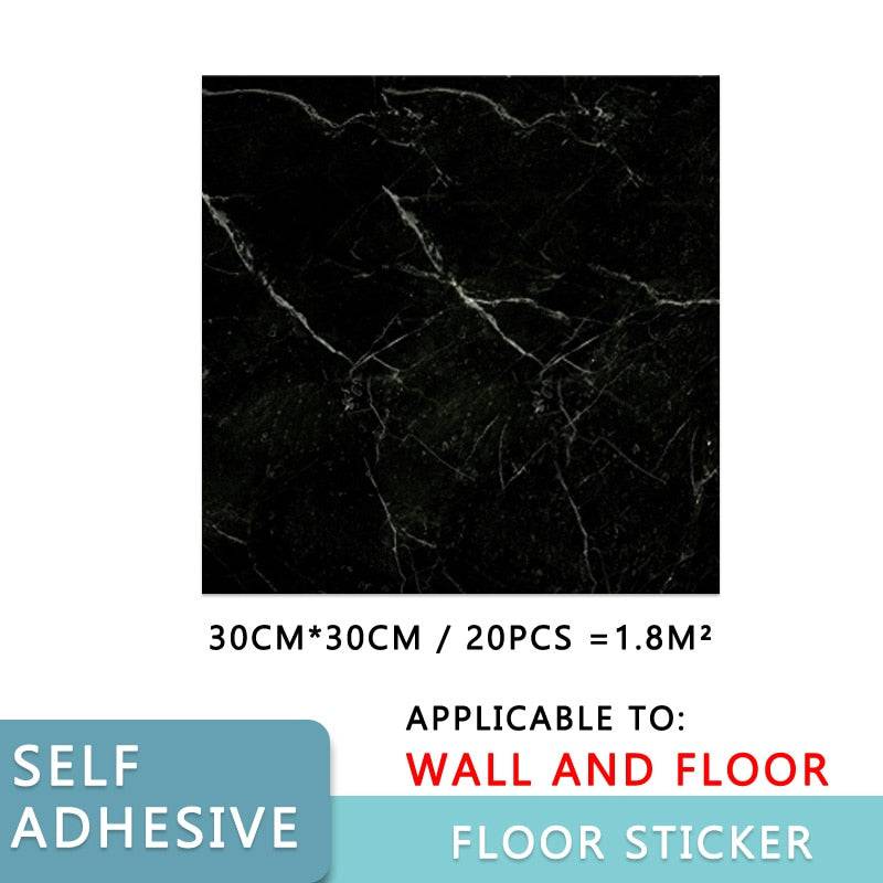 WallStickers Self Adhesive Waterproof Marble PVC Floor Sticker Bathroom living room Renovation Decals Wall Ground Decor - TheWellBeing4All