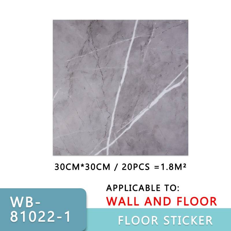 WallStickers Self Adhesive Waterproof Marble PVC Floor Sticker Bathroom living room Renovation Decals Wall Ground Decor - TheWellBeing4All
