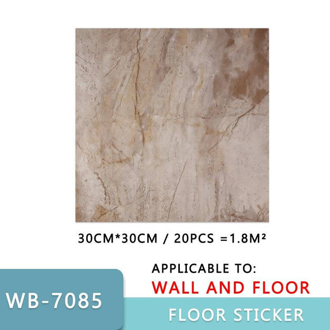 WallStickers Self Adhesive Waterproof Marble PVC Floor Sticker Bathroom living room Renovation Decals Wall Ground Decor - TheWellBeing4All