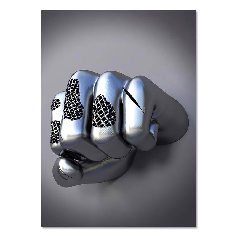 Metal Figure Statue Canvas Painting Romantic Abstract Posters Prints Wall Art Pictures Modern Living Room Decorations for Home - TheWellBeing4All