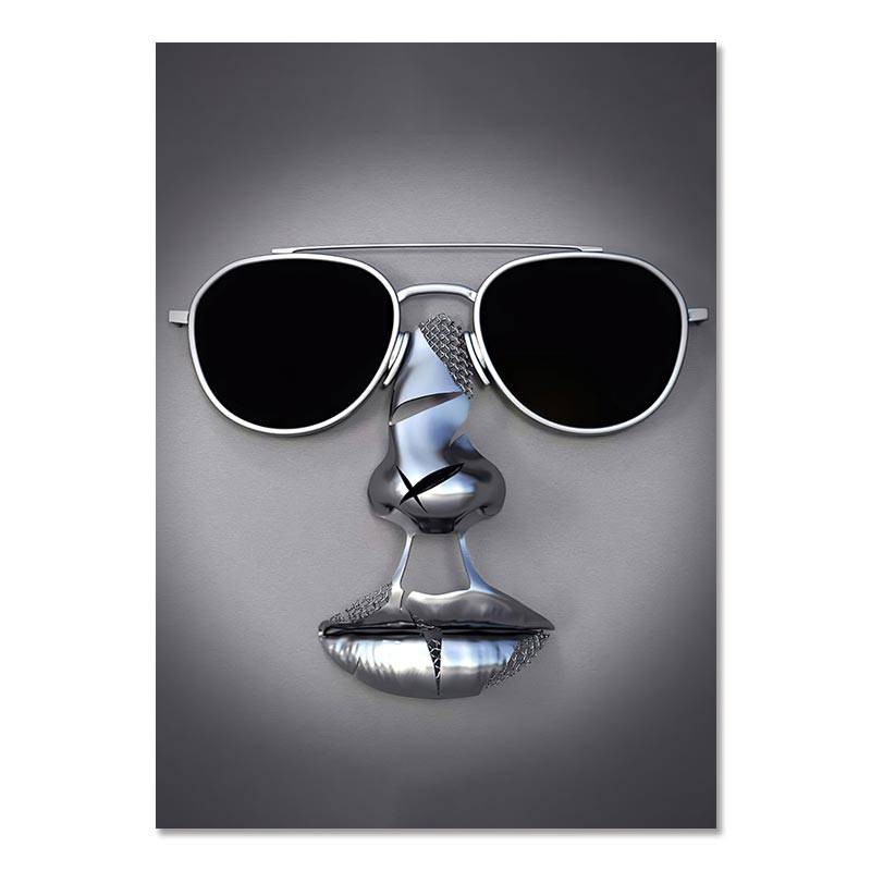 Metal Figure Statue Canvas Painting Romantic Abstract Posters Prints Wall Art Pictures Modern Living Room Decorations for Home - TheWellBeing4All