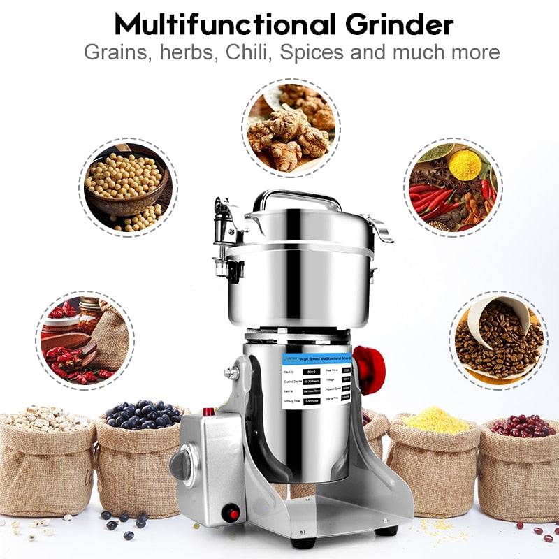 Parts Free Big Capacity 800G 3000W Herb Grinder Coffee Machine Grain Spices Mill Medicine Wheat Mixer Dry Food Grinder - TheWellBeing4All