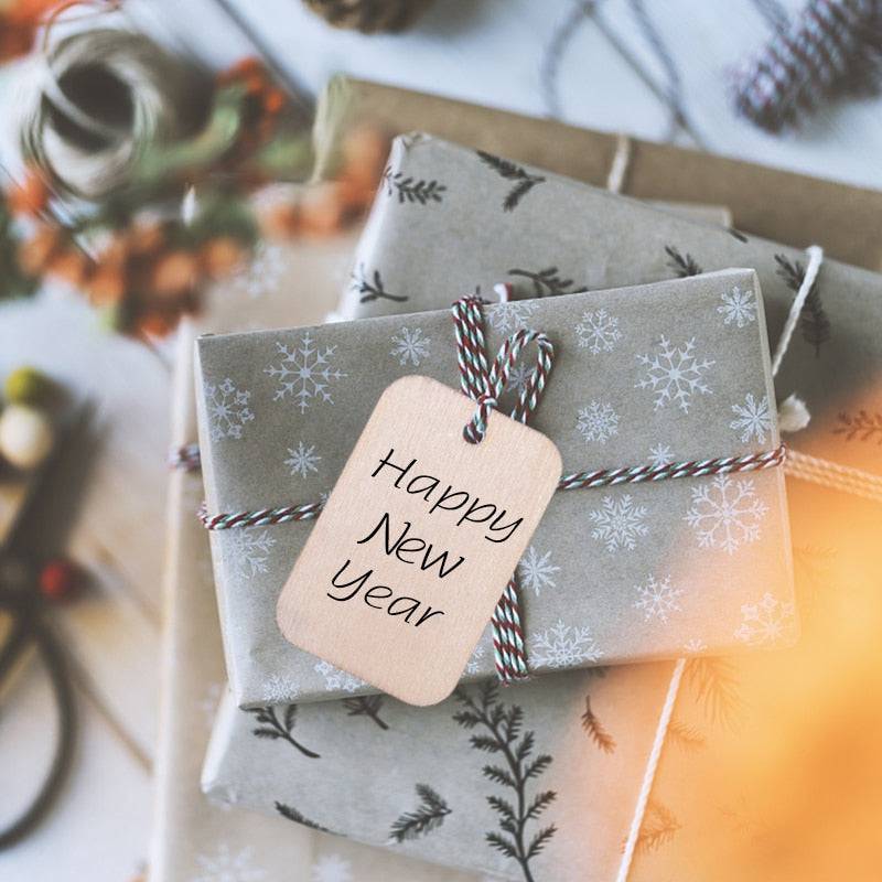 Nature Wood Slice Gift Tags Blank Wooden Hanging Label With Rope - TheWellBeing4All