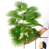 Large Artificial Palm Tree Tropical Plants Branch Plastic Fake Leaves Green Monstera For Christmas Home Garden Room Decor - TheWellBeing4All