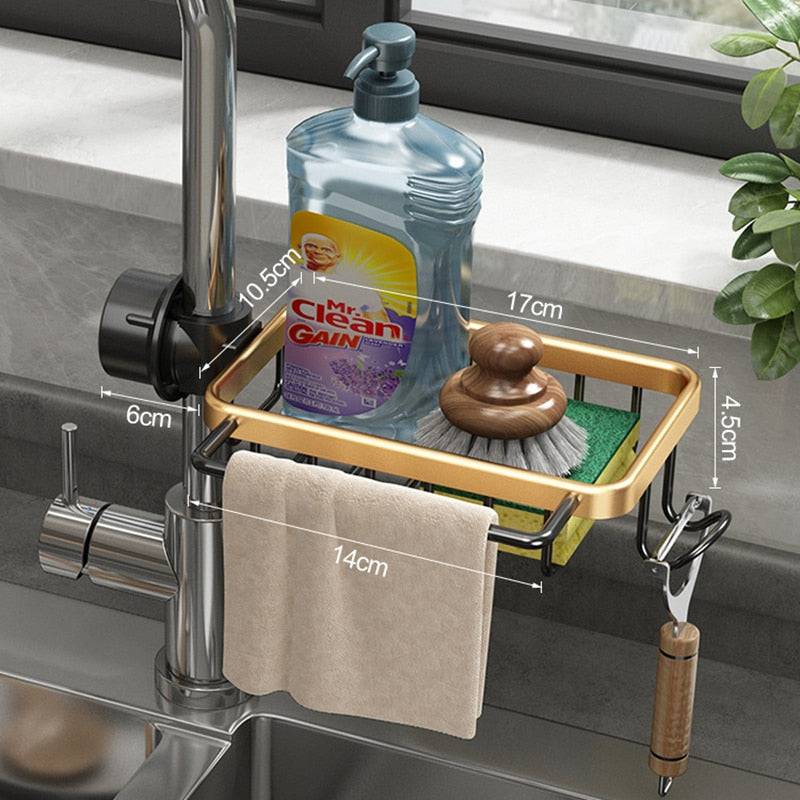Kitchen Space Aluminum Sink Drain Rack - TheWellBeing4All