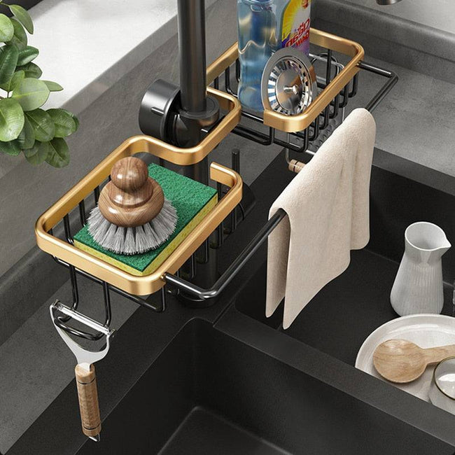 Kitchen Space Aluminum Sink Drain Rack - TheWellBeing4All