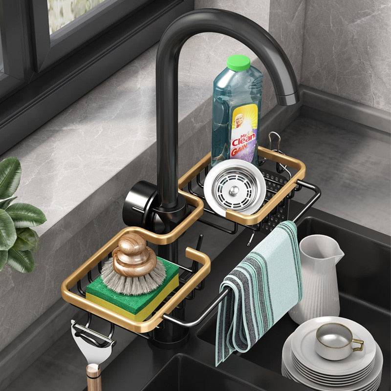 Kitchen Space Aluminum Sink Drain Rack - TheWellBeing4All