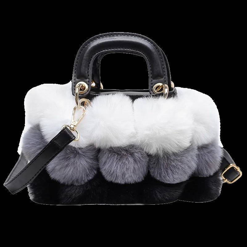 Quilted Stripes  Winter Soft Plush bag - TheWellBeing4All