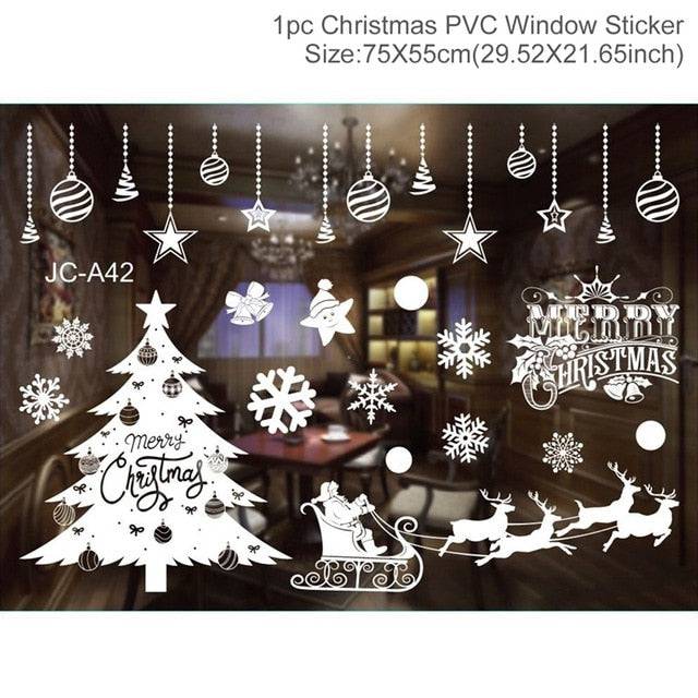 Christmas Wall Window Stickers Marry Christmas Decoration - TheWellBeing4All