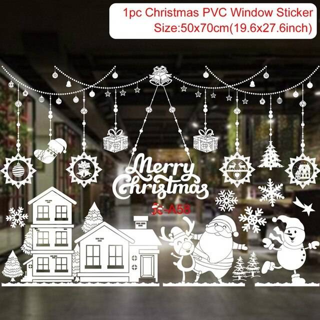 Christmas Wall Window Stickers Marry Christmas Decoration - TheWellBeing4All