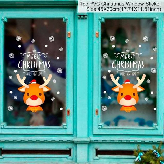 Christmas Wall Window Stickers Marry Christmas Decoration - TheWellBeing4All