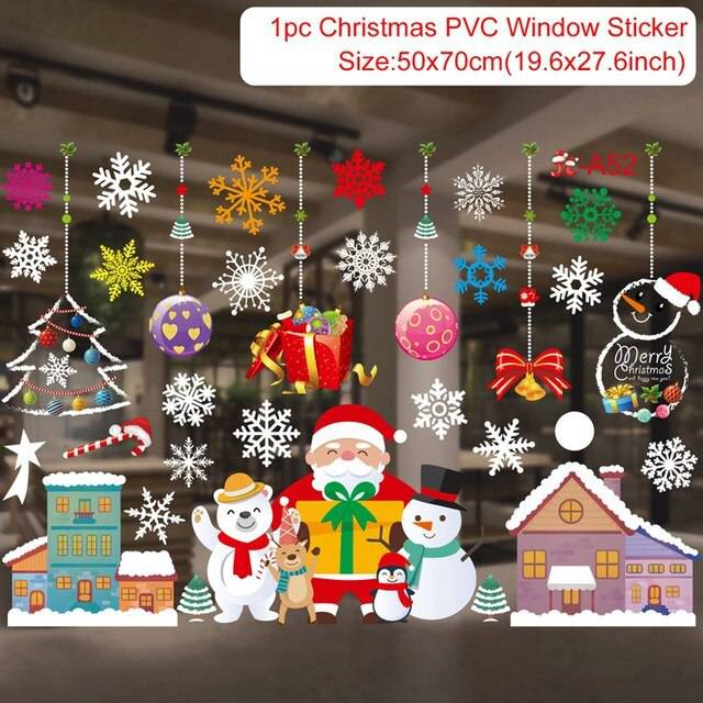 Christmas Wall Window Stickers Marry Christmas Decoration - TheWellBeing4All