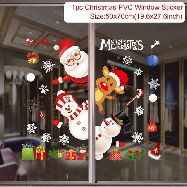Christmas Wall Window Stickers Marry Christmas Decoration - TheWellBeing4All