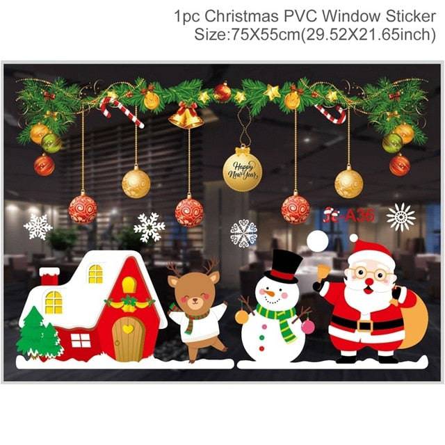 Christmas Wall Window Stickers Marry Christmas Decoration - TheWellBeing4All