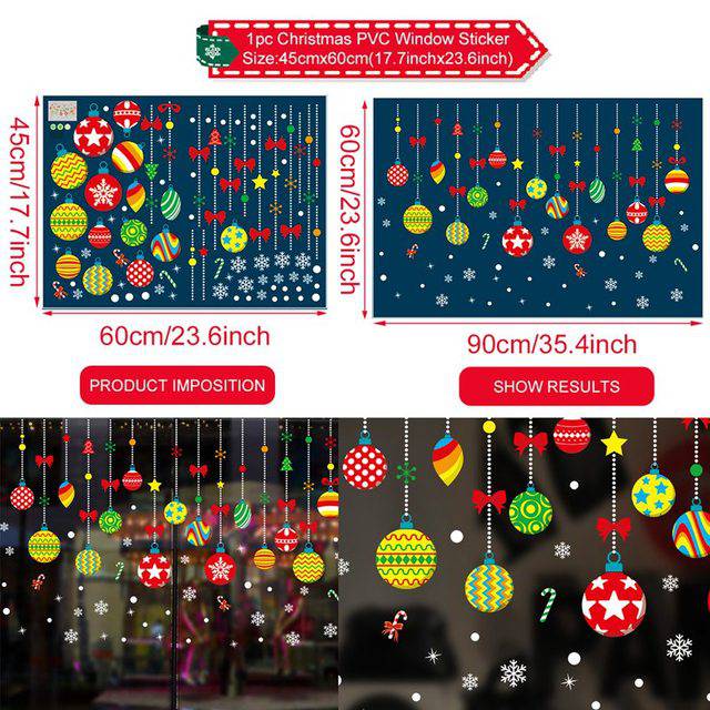 Christmas Wall Window Stickers Marry Christmas Decoration - TheWellBeing4All