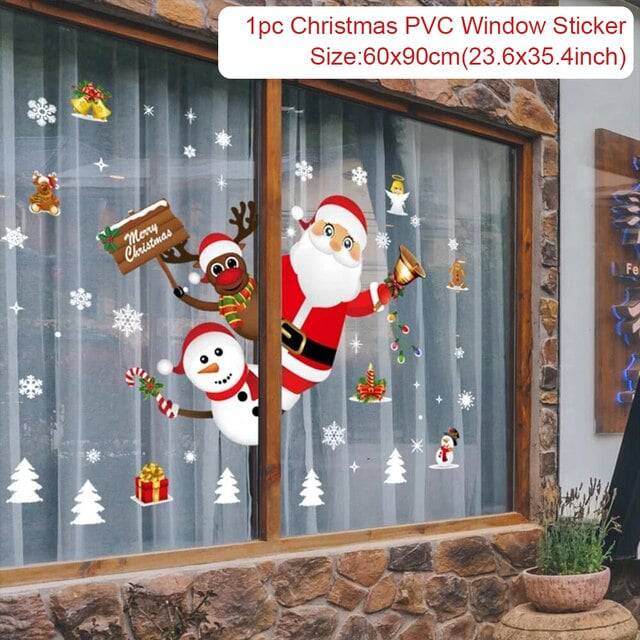 Christmas Wall Window Stickers Marry Christmas Decoration - TheWellBeing4All