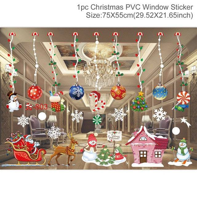 Christmas Wall Window Stickers Marry Christmas Decoration - TheWellBeing4All