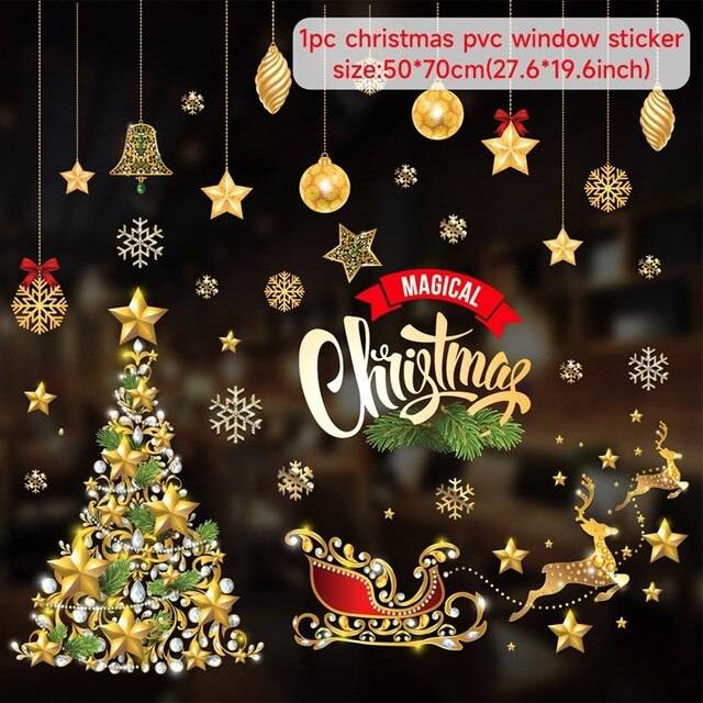 Christmas Wall Window Stickers Marry Christmas Decoration - TheWellBeing4All