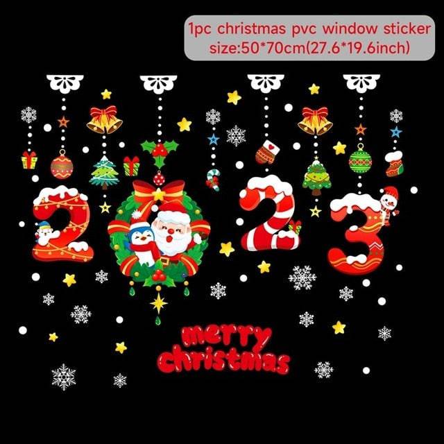 Christmas Wall Window Stickers Marry Christmas Decoration - TheWellBeing4All