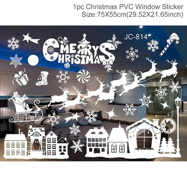 Christmas Wall Window Stickers Marry Christmas Decoration - TheWellBeing4All