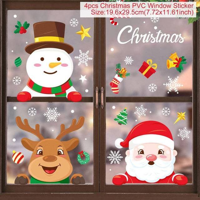 Christmas Wall Window Stickers Marry Christmas Decoration - TheWellBeing4All