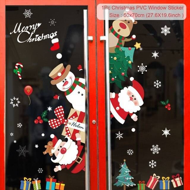 Christmas Wall Window Stickers Marry Christmas Decoration - TheWellBeing4All
