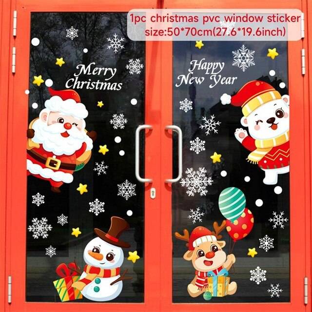 Christmas Wall Window Stickers Marry Christmas Decoration - TheWellBeing4All