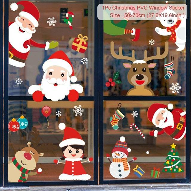 Christmas Wall Window Stickers Marry Christmas Decoration - TheWellBeing4All
