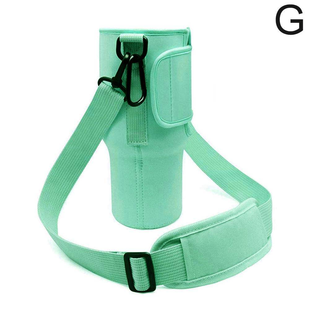 Water Bottle Carrier Bag Adjustable Shoulder Strap Mug Cover Bottle Holder - TheWellBeing4All