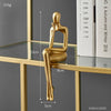 Interior Modern Home Decoration Abstract Sculpture Luxury Living Room Decor Desk Accessories Golden Figure Statue - TheWellBeing4All