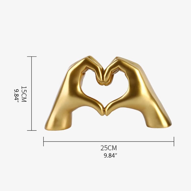 Nordic Heart Gesture Sculpture Resin Abstract Hand Love Statue Figurines Wedding Home Living Room Desktop Ornaments Room Decor - TheWellBeing4All