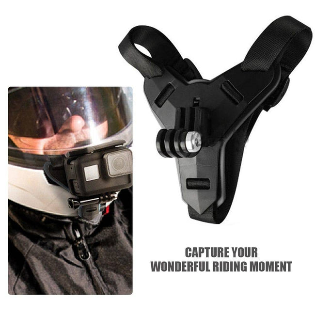 Motorcycle Helmet Chin Bracket Suitable for GoPro Hero 5 6 7 Action Sports Camera Full Face Bracket Accessories - TheWellBeing4All
