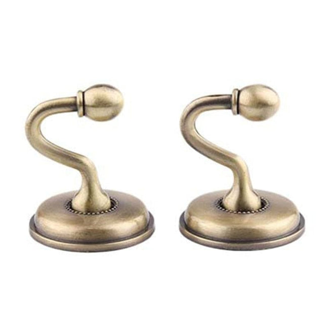 1 Pair European Iron Curtain Hooks Curtain Tieback Wall Hook Holdback for Bedroom Dormitory Curtain Decoration - The Well Being The Well Being bronze The Well Being 1 Pair European Iron Curtain Hooks Curtain Tieback Wall Hook Holdback for Bedroom Dormitory Curtain Decoration