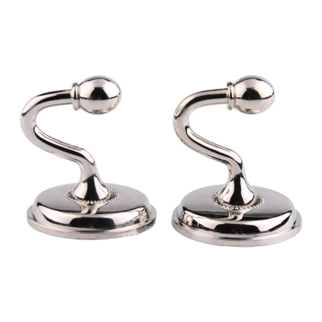 1 Pair European Iron Curtain Hooks Curtain Tieback Wall Hook Holdback for Bedroom Dormitory Curtain Decoration - The Well Being The Well Being silver The Well Being 1 Pair European Iron Curtain Hooks Curtain Tieback Wall Hook Holdback for Bedroom Dormitory Curtain Decoration