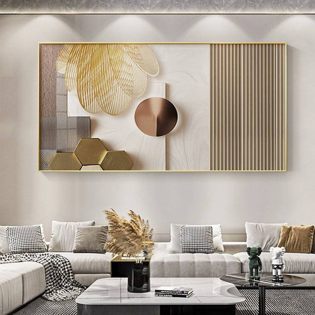 Luxury Wall Art Modern Minimalist Abstract Gold Poster Prints Nordic Decoration Canvas Painting Pictures - TheWellBeing4All