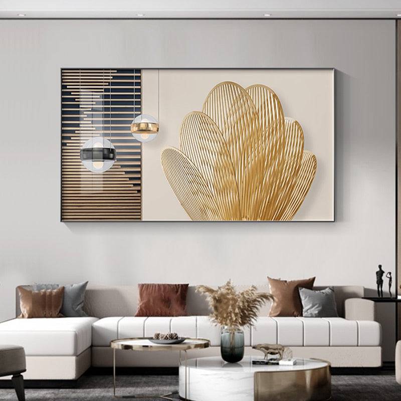 Luxury Wall Art Modern Minimalist Abstract Gold Poster Prints Nordic Decoration Canvas Painting Pictures - TheWellBeing4All